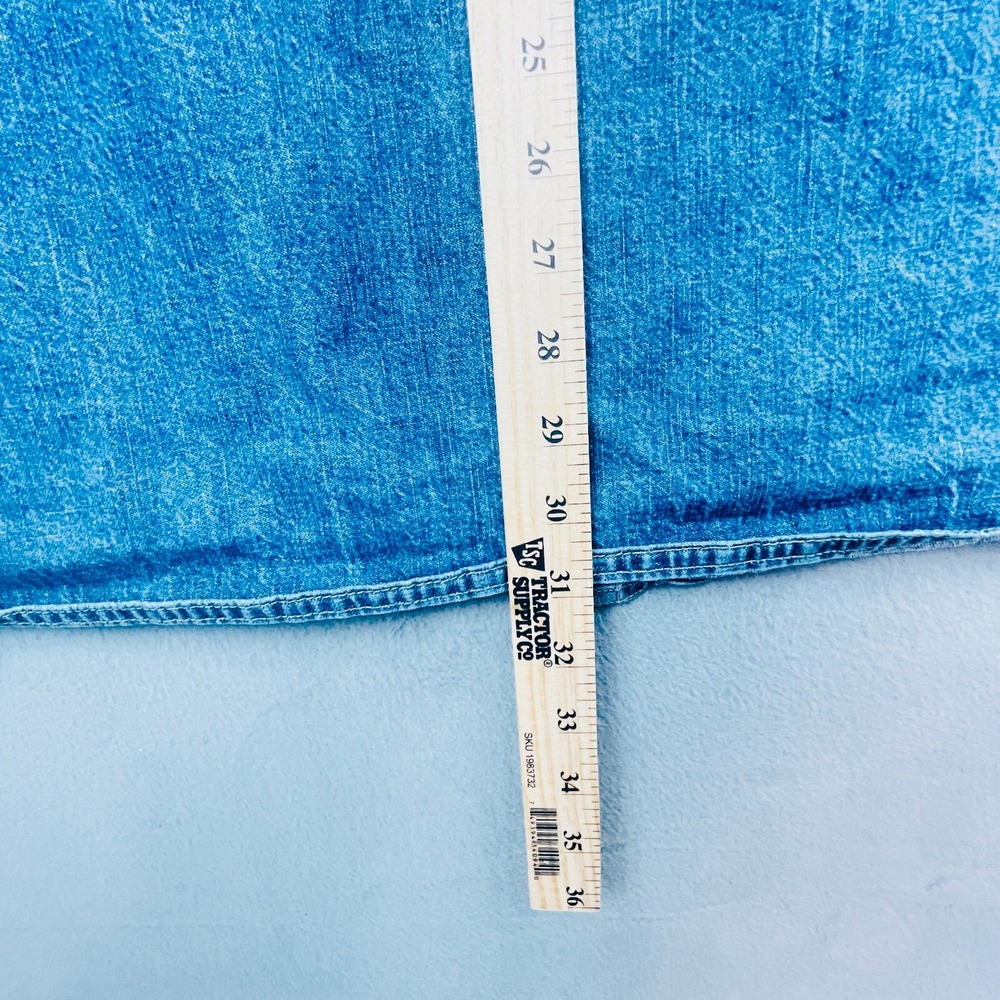Vtg Rocawear Denim Jean Shirt Mens Sz XL Blue Relaxed Fit Square Tail Shaket Y2K - Picture 5 of 10